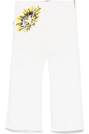 Msgm Broek met bloemenprint