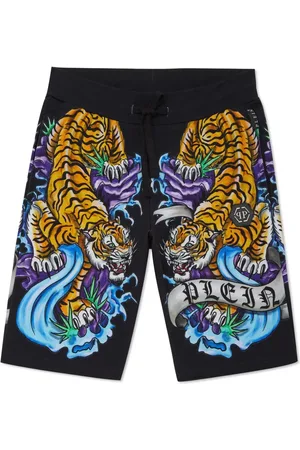 Philipp Plein Zwembroek met trekkoord en print