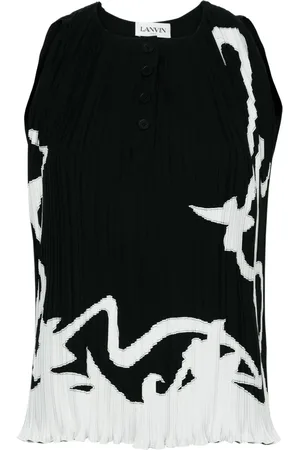 Lanvin Geplooide blouse met print