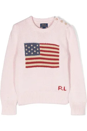 Ralph Lauren Amerikaanse vlag intarsia trui