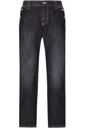 Dolce & Gabbana Straight jeans met logoplakkaat