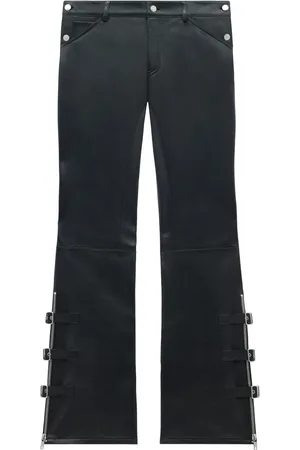 Courrèges Flared leren broek met gesp