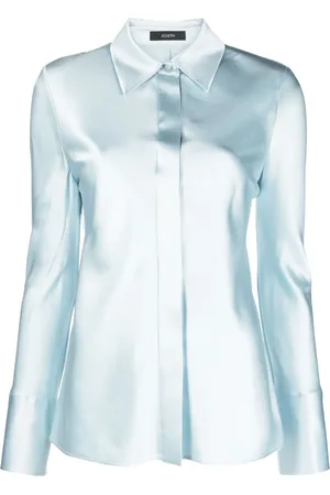 Joseph Zijden blouse met satijnen afwerking