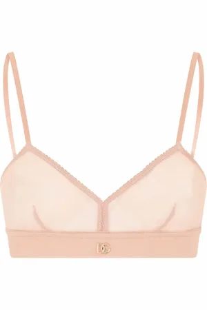 Dolce & Gabbana Triangel bralette met tule en logo