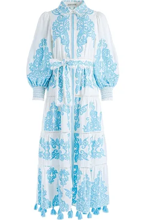 ALICE+OLIVIA Blousejurk met geborduurde bloemen