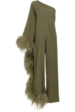 ‎Taller Marmo‎ Ebro jumpsuit met veren afwerking
