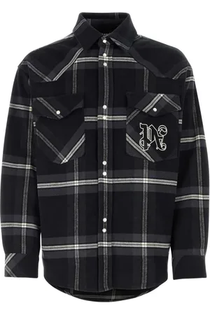 Palm Angels Shirtjack met geruit vlak