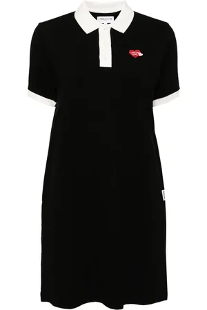 Chocoolate Jurk met korte mouwen en geborduurd logo
