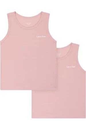 Calvin Klein Twee geribbelde spencers met geborduurd logo