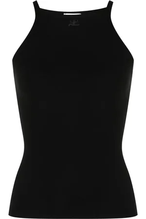 Courrèges Tanktop met geborduurd logo