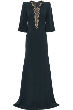 Jenny Packham Crêpe avondjurk verfraaid met kristallen