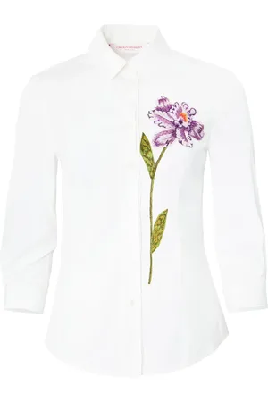 Carolina Herrera Blouse met geborduurde bloemen