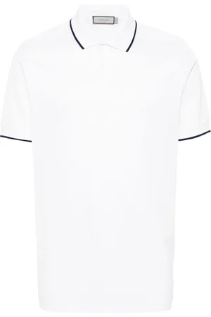 CANALI Poloshirt met contrasterende afwerking
