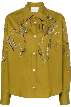 FORTE FORTE Blouse verfraaid met kristal