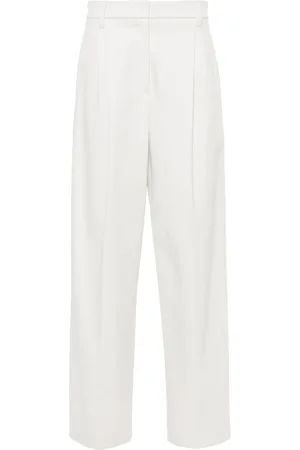Brunello Cucinelli Straight broek met geplooid detail