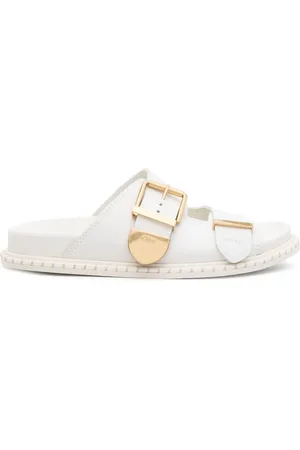 Chloé Rebecca leren slippers