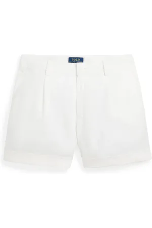 Ralph Lauren Geplooide linnen shorts