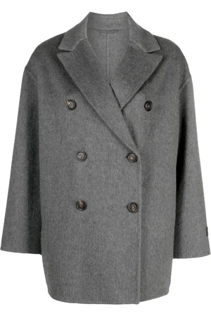 Brunello Cucinelli Mantel met dubbele rij knopen
