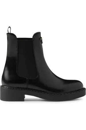 Prada 50mm leren enkellaarzen met logo