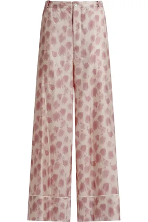 Marni Zijden broek met wijde pijpen