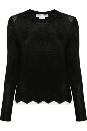 Comme des Garçons Trui met contrasterende afwerking
