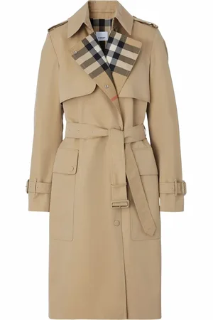 Burberry Trenchcoat met geruite revers