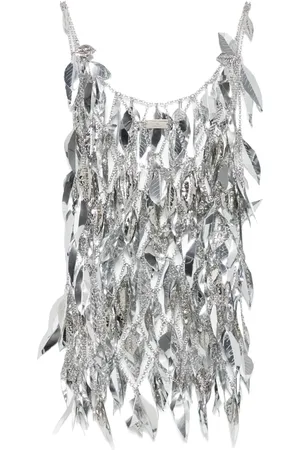 Paco rabanne Tanktop met ronde hals en maliën detail
