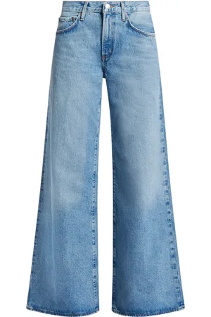 AGOLDE Mid waist jeans met wijde pijpen