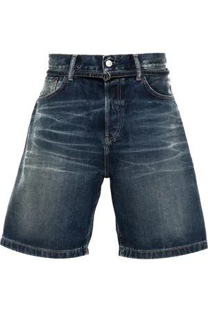 Acne Studios Denim shorts met logopatch