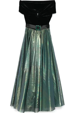 NISSA Chiffon lamé maxi