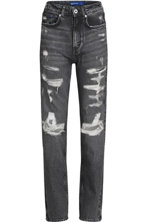 Karl Lagerfeld Jeans met gerafeld effect