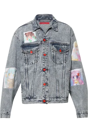 Members OF The Rage Denim jack met acid wassing en patch