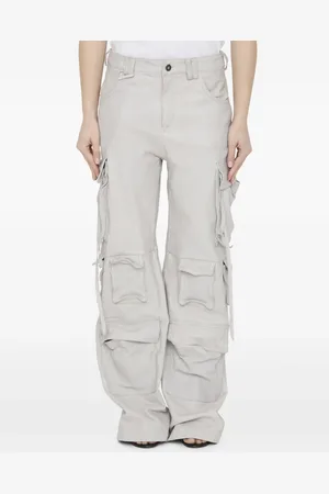SALVATORE SANTORO Leren cargo broek