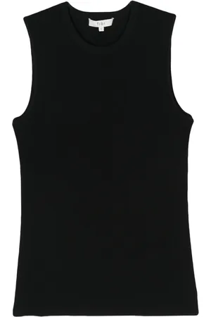 tibi Geribbelde top met uitgesneden details