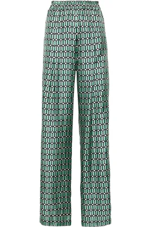 ODEEH Palazzo broek met geometrische print