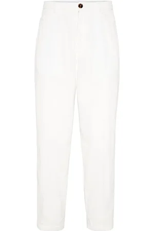 Brunello Cucinelli Katoenen ribfluwelen broek