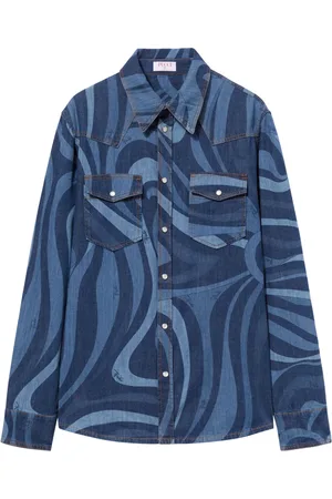 Puccini Denim overhemd met print