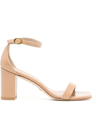 Stuart Weitzman Nudistcurve sandalen met blokhak