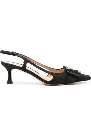 ROBERTO FESTA 75mm denim slingback pumps