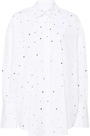 GIUSEPPE DI MORABITO Popeline shirt verfraaid met stras