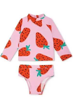 Stella McCartney Bikini met aardbeienprint en lange mouwen