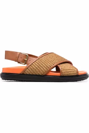 Marni Fussbett raffia sandalen