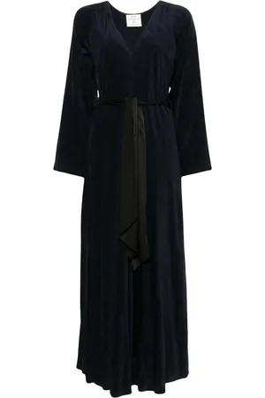 FORTE FORTE Sash fluwelen maxi