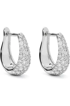 Dana Rebecca Designs 14kt witgouden oorringen met diamant