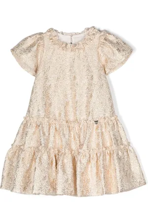 MONNALISA Metallic gelaagde jurk
