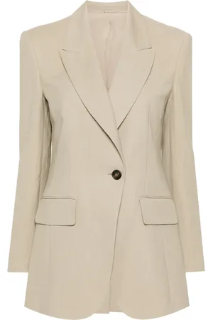 Brunello Cucinelli Gebreide blazer met puntige revers
