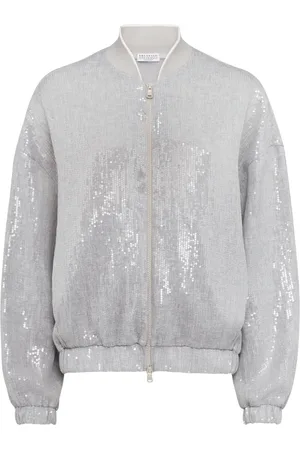Brunello Cucinelli Bomberjack met pailletten