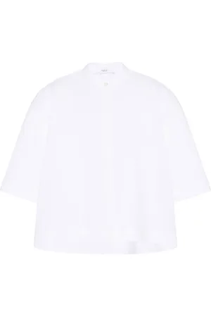 ROSETTA GETTY Cropped popeline blouse