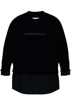 Maison Margiela Jurk met geborduurd logo van wolblend
