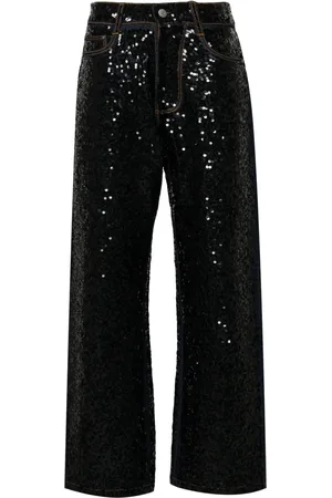 P.A.R.O.S.H. Guff straight jeans met pailletten